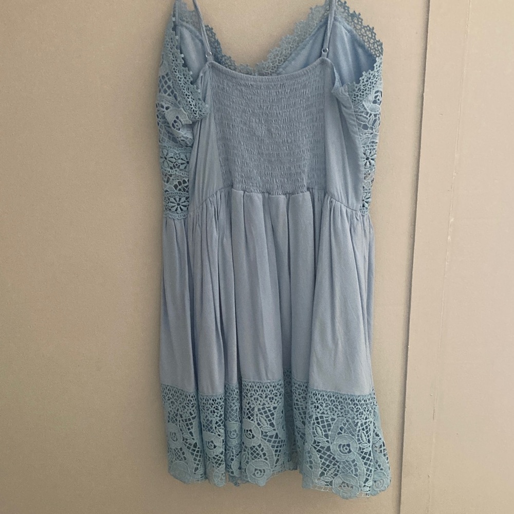Rue21 Sky Blue Rayon Midi dress - Picture 3 of 4